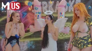 Lauren Phillips Gia Derza nedves falatozás dugással