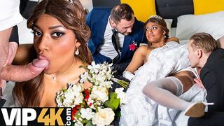 Esküvői mulatság barátnőmmel esküvői ruha alatti dugás