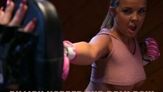 Dillion Harper leszbikus boksz edzés vad csókolózással