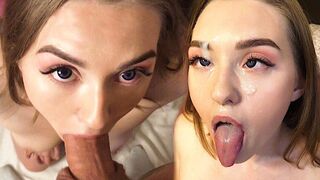 Tini ahegao szopása elcsábít, arconlövéses varázs