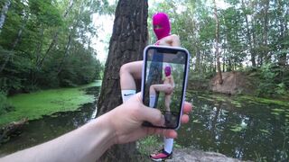 Szőke tini cosplayben baszva, arcra spricc a balaklaván
